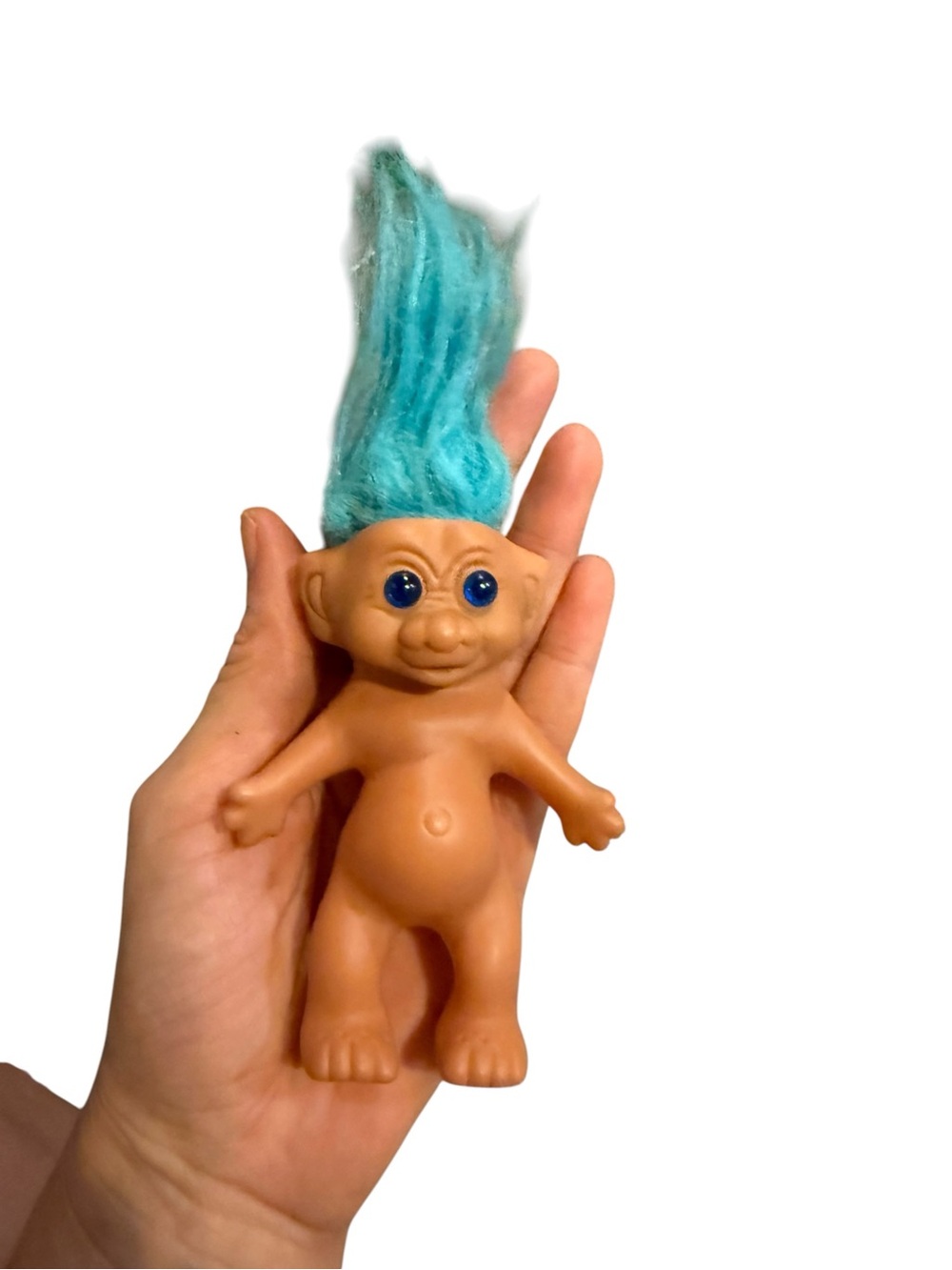 Vintage Classic turquoise Haired Troll Doll - Kids Toy